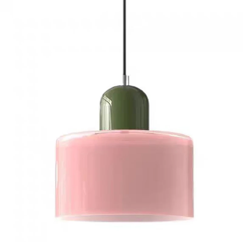 Nordic Modern Glass Bedroom Bedside Long Line Small Chandelier Restaurant Bar Chandelier Simple Lighting Atmosphere Lamp E27
