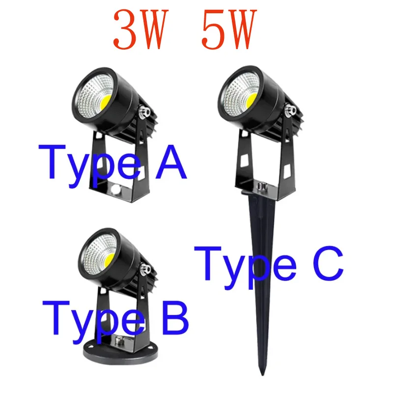 3W 5W 10W 15W 20W Outdoor LED COB Garden Lawn Lamp Light LED Light Path Landscape Waterproof IP65 Spot Bulbs AC110V 220V DC12V