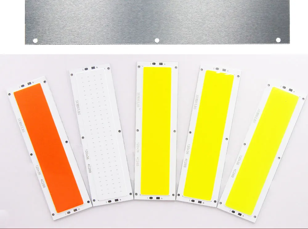 SUMBULBS 120x36mm DC 12V LED COB 16W Chip Light Source Strip Bulb Panel Warm Natural Cold White Blue Red Green For DIY Car Lamp