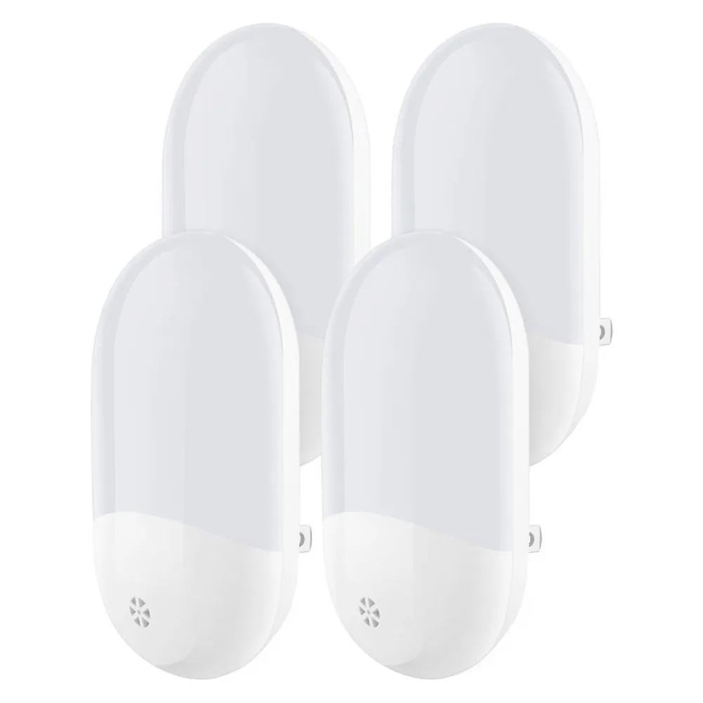 Plug in LED Night Light - Plug-and-Play Automatic Dusk to Dawn Photocell Sensor Night Lighting Lamp, Plug-in Wall Light