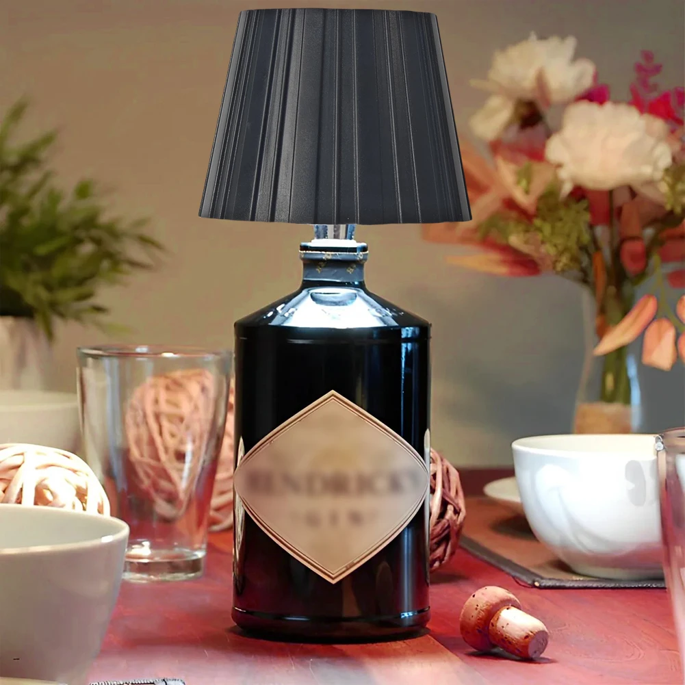 Wine Bottle LED Wireless Table Lamp 3-color Infinitely Dimmable USB Rechargeable Dining Table Lights Beverage Lamp Top touch
