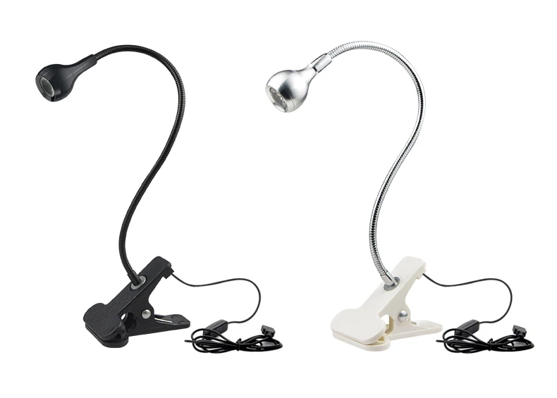 360 Degrees Flexible Desk Lamp with Holder Clip USB Power Lamp Reading Book Light Clip-On Cable With On Off Switch Night Light