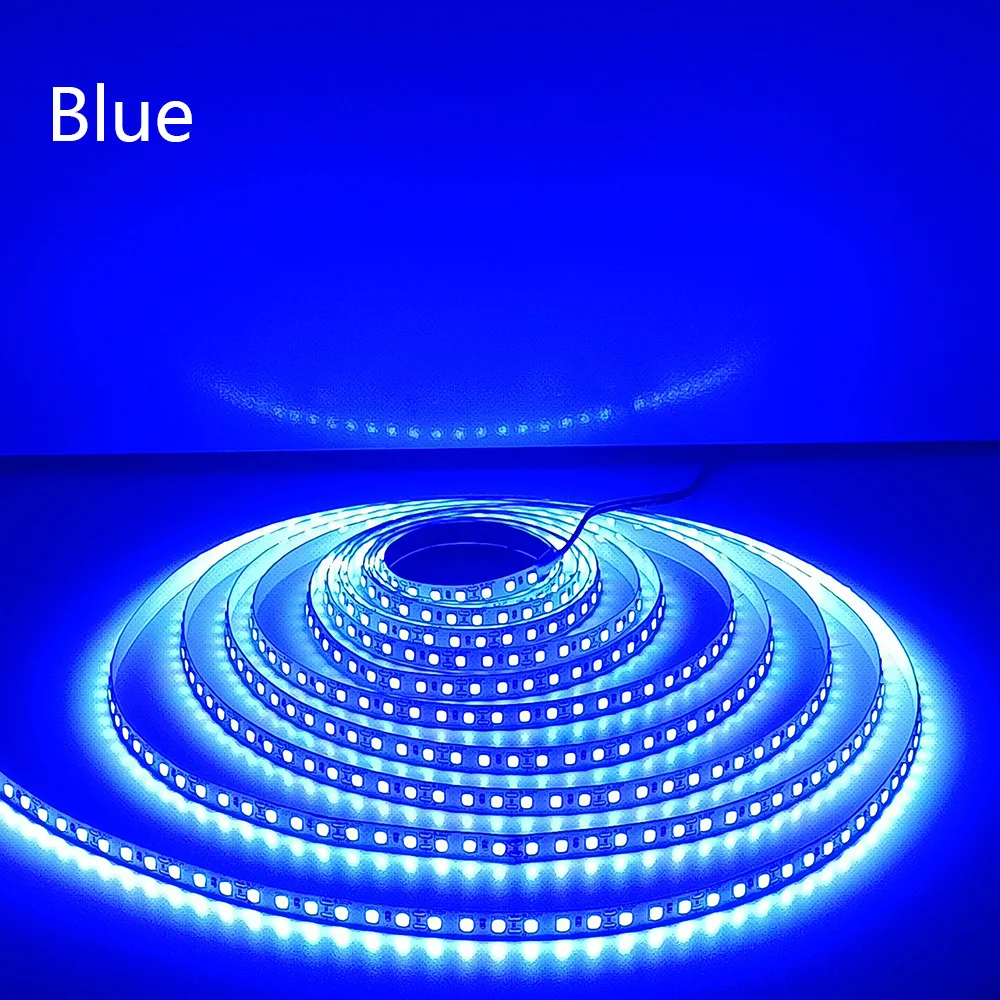 5M 600LEDs LED Strip 2835 DC12V 24V 120LEDs/m Home Lamp Strip Red Ice Blue Green Yellow Pink Flexible And Cuttable Soft Lamp Bar
