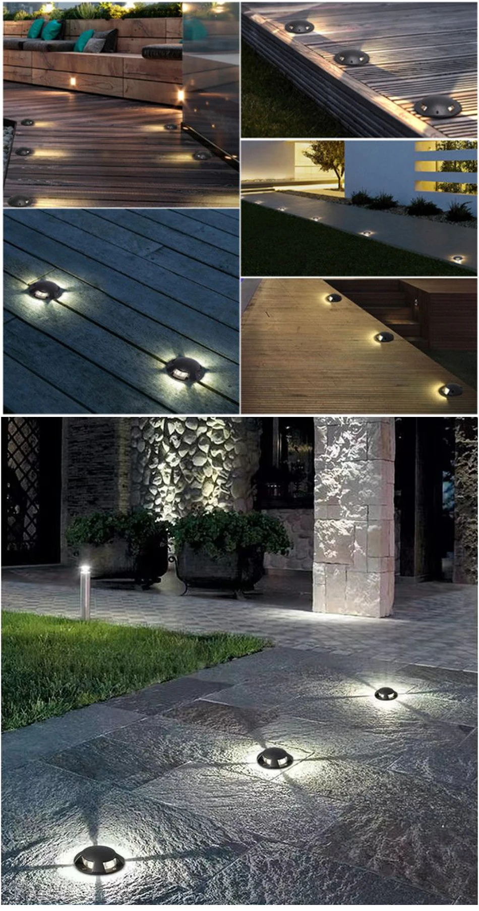 3W 5W 10W LED Garden Light IP67 AC110V 220V DC12V Spotlights Outdoor Recessed Underground Lamp Floor Landscape Lighting
