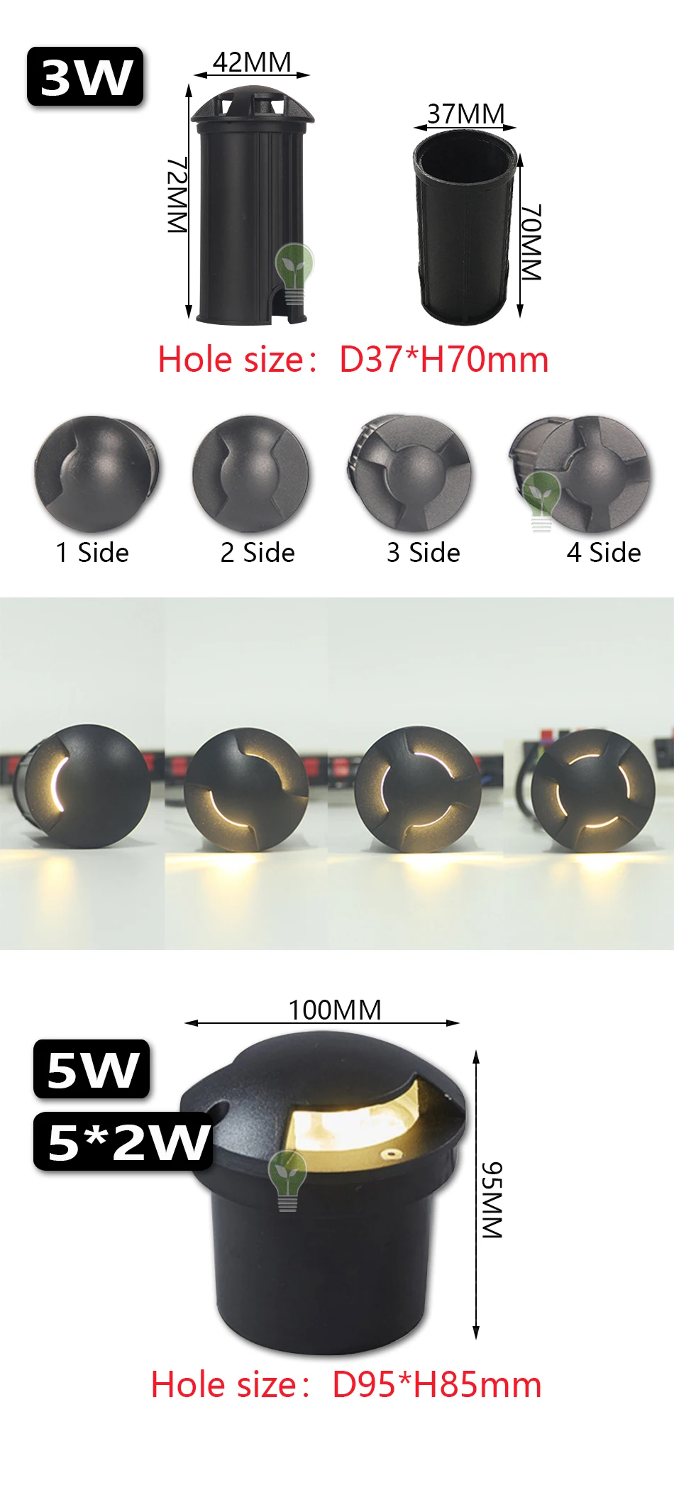 3W 5W 10W LED Garden Light IP67 AC110V 220V DC12V Spotlights Outdoor Recessed Underground Lamp Floor Landscape Lighting