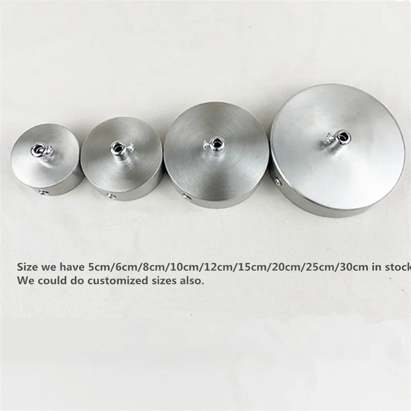 Stainless Steel Ceiling Plate High Quality Pendant Lamp Disc Fixed Base Silver Round Straight-side Panel Lamp Accessories Canopy