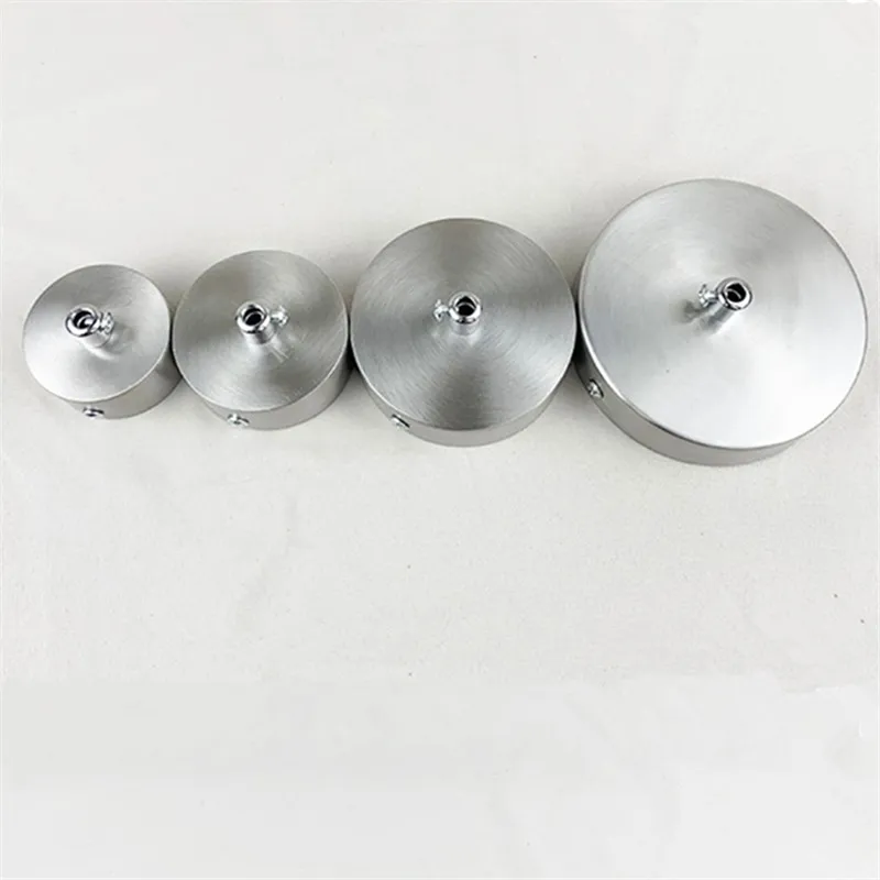Stainless Steel Ceiling Plate High Quality Pendant Lamp Disc Fixed Base Silver Round Straight-side Panel Lamp Accessories Canopy