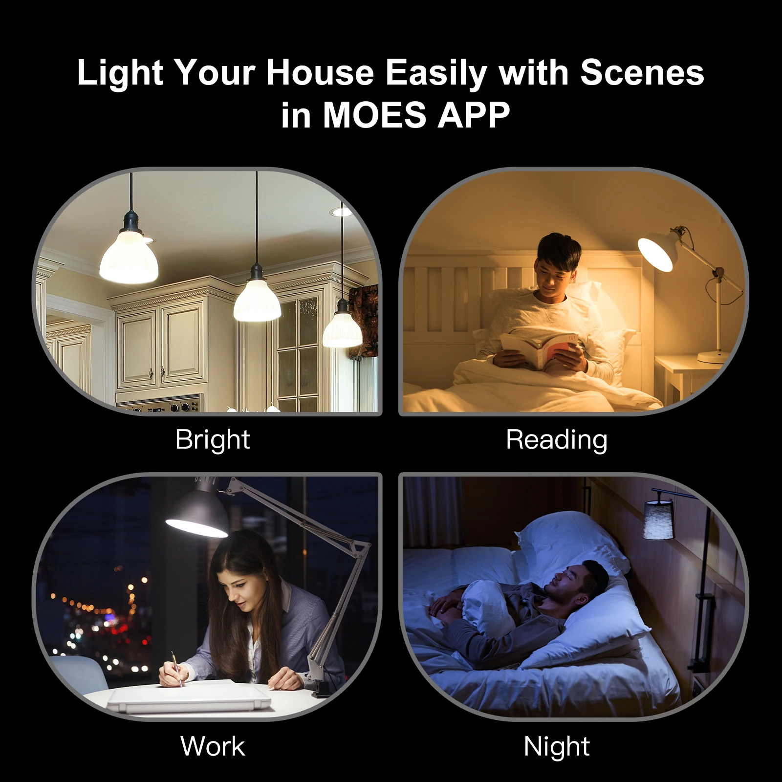 MOSE Tuya WiFi Smart Filament Bulb E27 Energy Saving Light Dimmable APP Remote Control Work Alexa Google Home for Voice Control