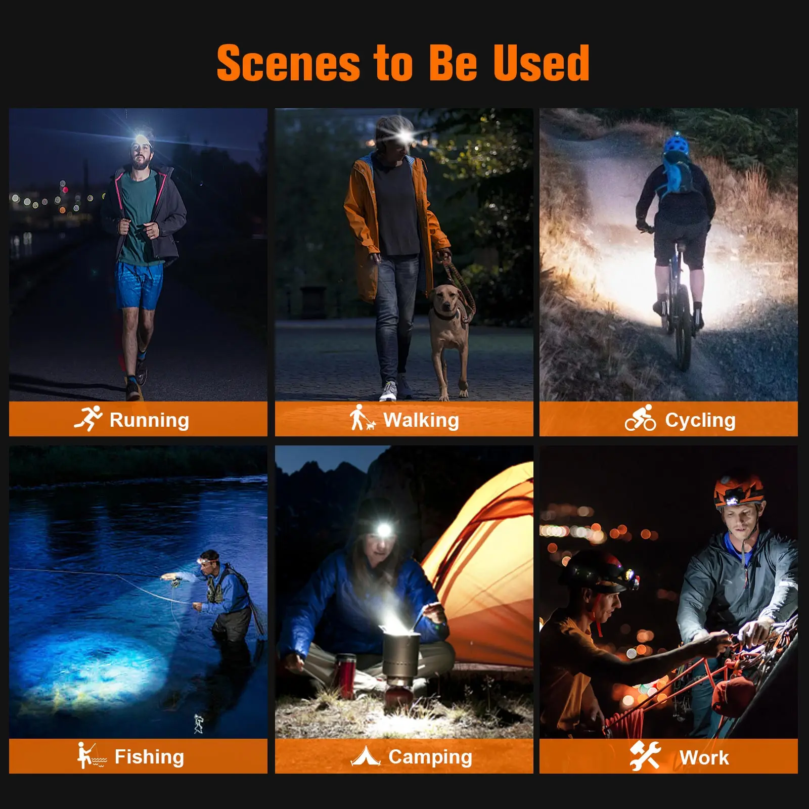 SUPERFIRE HL23 Powerful LED Headlamp Handfress Induction Headlight Type-C Rechargeable Mini Head Flashlight Camping Work Light
