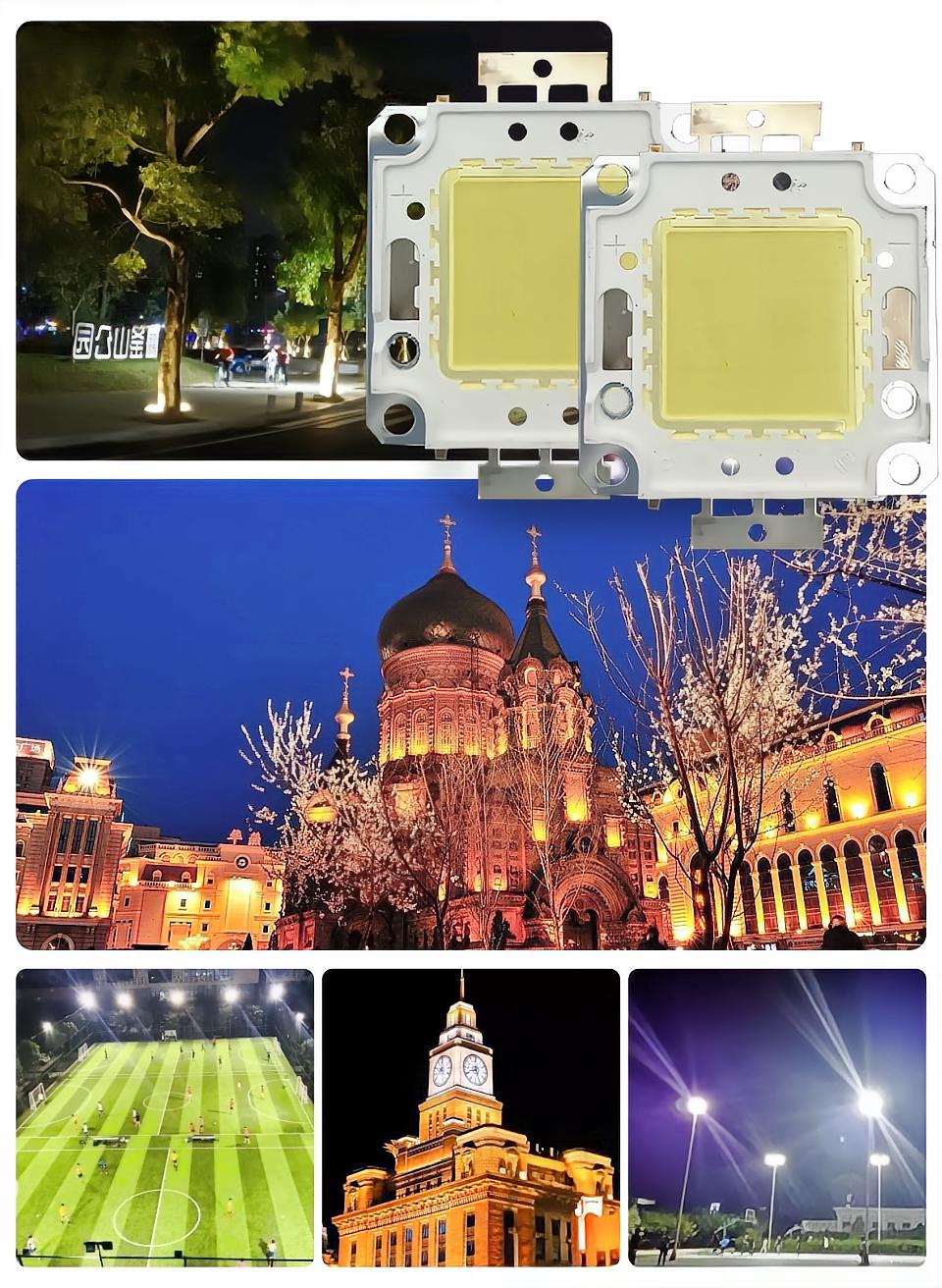 AvvRxx LED Bead 10W 20W 30W 50W 100W Integrated High Power Cob 24*40MIL 6500K 3500K For Highbay Floodlights Street Lights