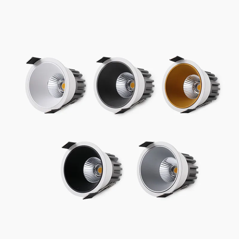 Recessed Dimmable Led COB Downlight Ceiling Lamp Spotlight Aluminum Light 7W10W12W15W 20W24W AC110V 220V For Home Office Store