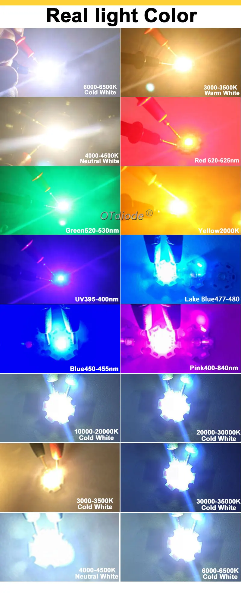 High Power LED 5W-10W 5050 XLM T6 5050-L2 3-3.7V Warm Neutral Cold White Red Green Blue UV Purple Chip Diodes Flashlights Part
