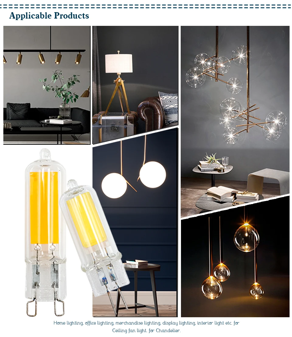 10Pcs/lot Brightest G9 LED Lamp G4 AC 220V 230V 240V 6W 9W Glass COB Led Bulb Warm/Cold White Spotlight Replace Halogen Light