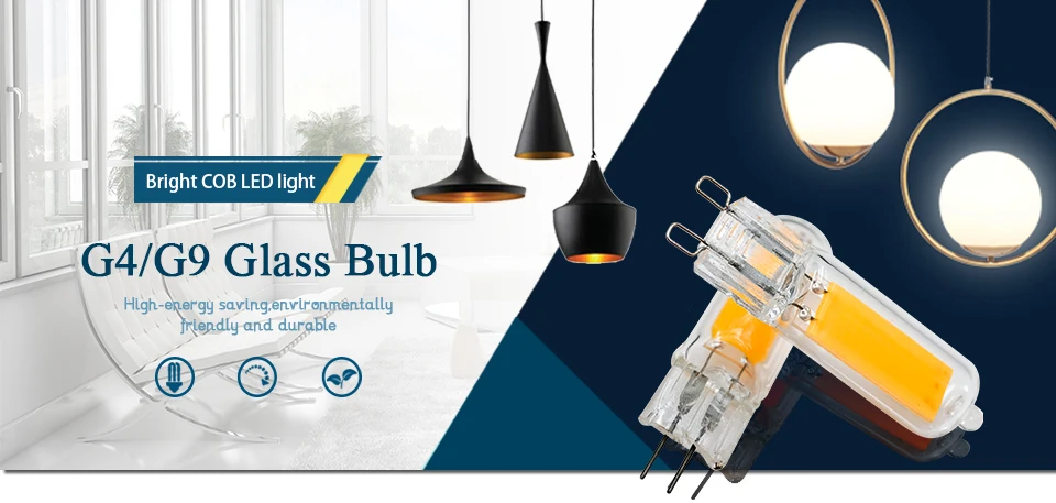 10Pcs/lot Brightest G9 LED Lamp G4 AC 220V 230V 240V 6W 9W Glass COB Led Bulb Warm/Cold White Spotlight Replace Halogen Light