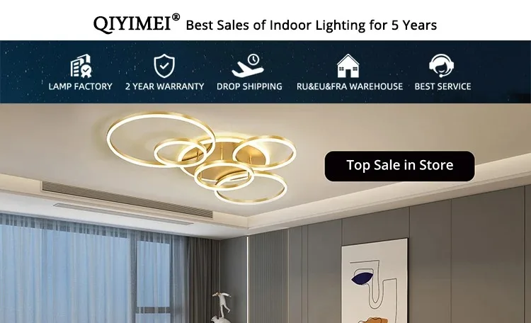 Living Room Lamp LED Chandeliers for Bedroom Simple Indoor Lighting Light Fixture Kitchen Lustre Lamps Whole Home Lighting Dero