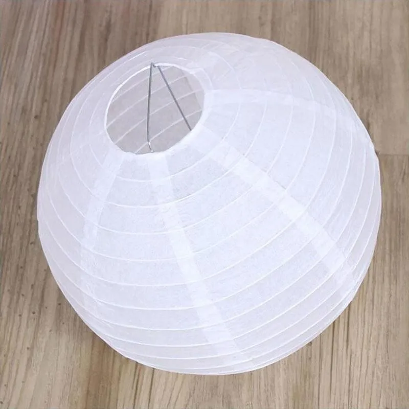 25cm 30cm Round Chinese Paper Lantern Wedding Birthday Party Decoration Holiday Supplies Paper Lamp Covers Shades Decor