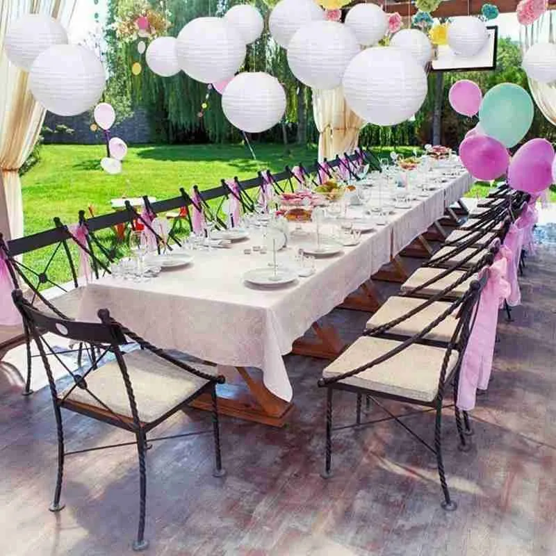25cm 30cm Round Chinese Paper Lantern Wedding Birthday Party Decoration Holiday Supplies Paper Lamp Covers Shades Decor