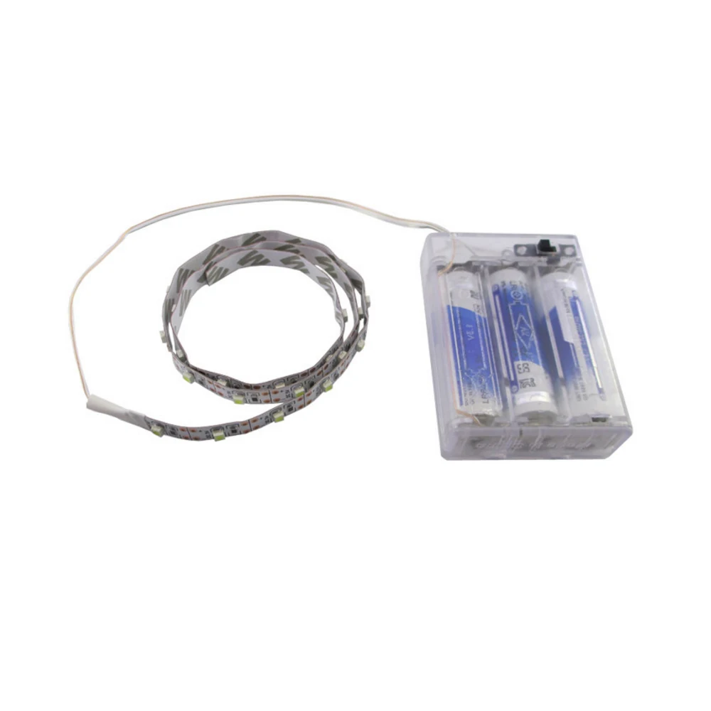 AA Battery Powered LED Strip Light SMD2835 60Leds/m Flexible Ribbon Tape Diode IP65 Waterproof Luces Led Room Backlight 0.5m-5m