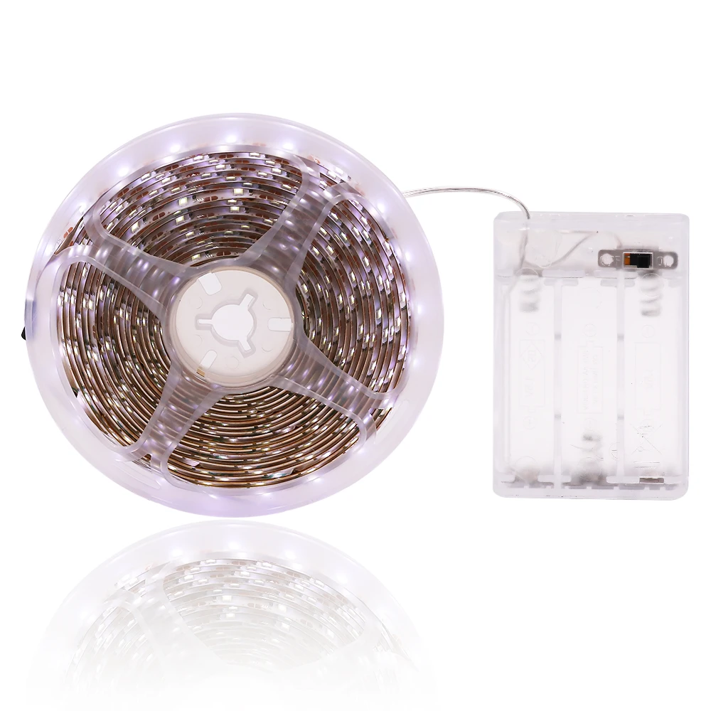 AA Battery Powered LED Strip Light SMD2835 60Leds/m Flexible Ribbon Tape Diode IP65 Waterproof Luces Led Room Backlight 0.5m-5m