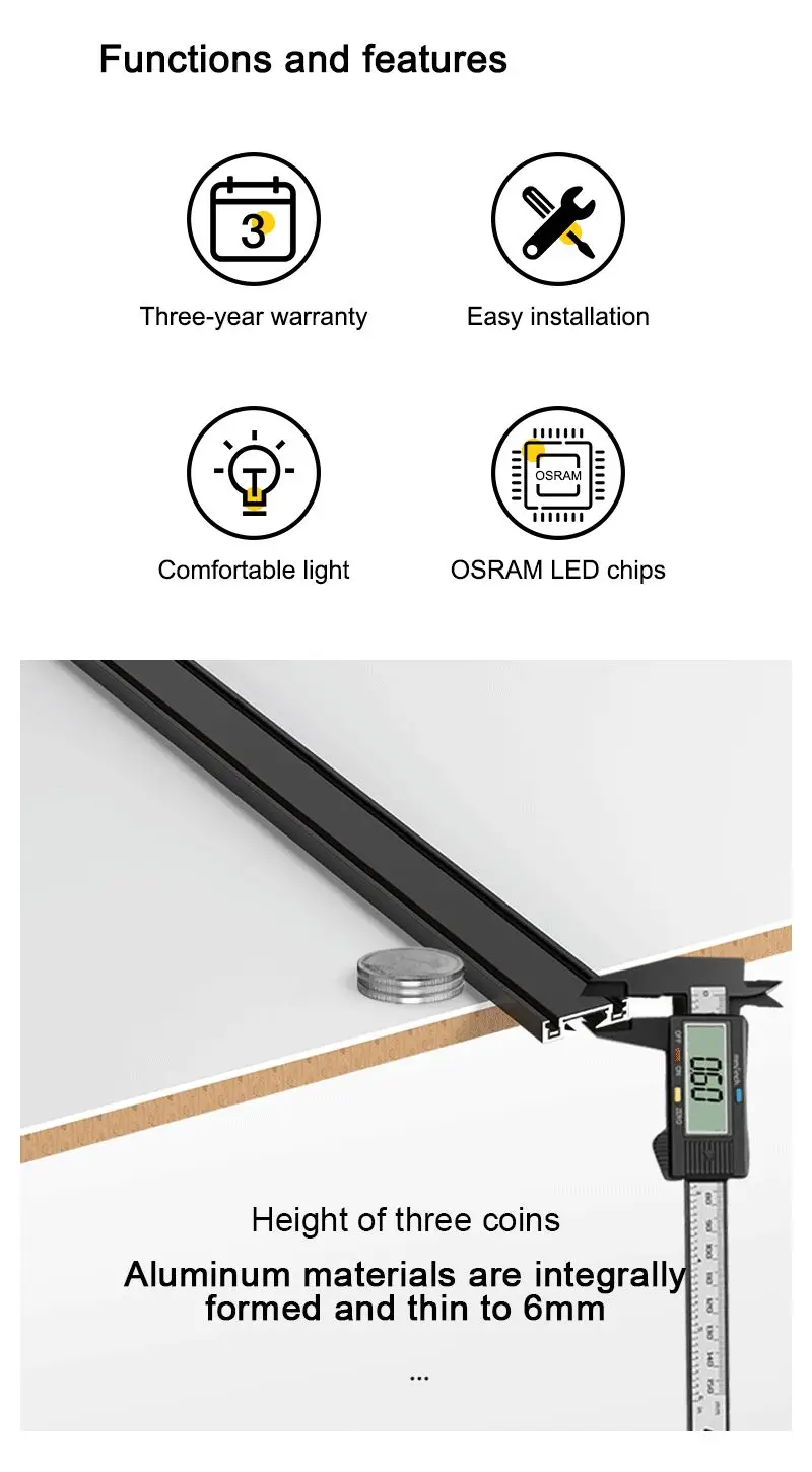 ST1 Series Smart TUYA ZIGBEE Ultra Thin Aluminum Magnetic Track Light 6mm No Cell Required High Hardness Modern Flexible Fixture