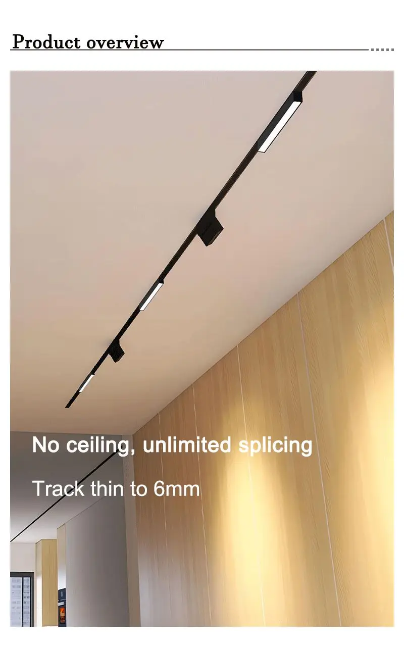 ST1 Series Smart TUYA ZIGBEE Ultra Thin Aluminum Magnetic Track Light 6mm No Cell Required High Hardness Modern Flexible Fixture
