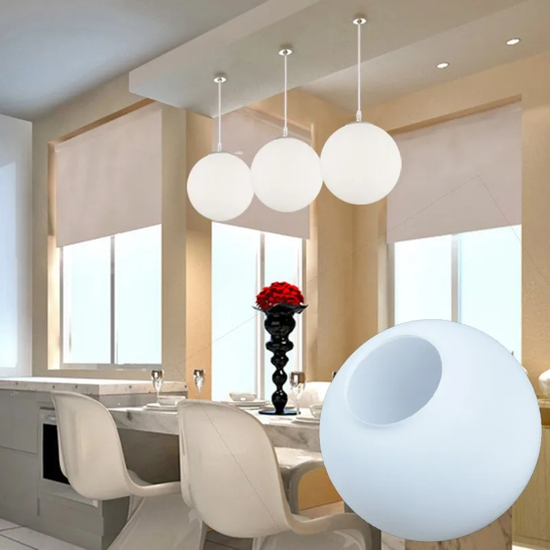 White Glass Lamp Shade, Milky Globe Lampshades Fitting Lamp, D10cm D12cm D15cm D20cm D25cm Round Light Cover, Pantalla Lampara
