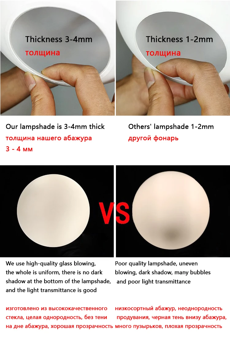 White Glass Lamp Shade, Milky Globe Lampshades Fitting Lamp, D10cm D12cm D15cm D20cm D25cm Round Light Cover, Pantalla Lampara