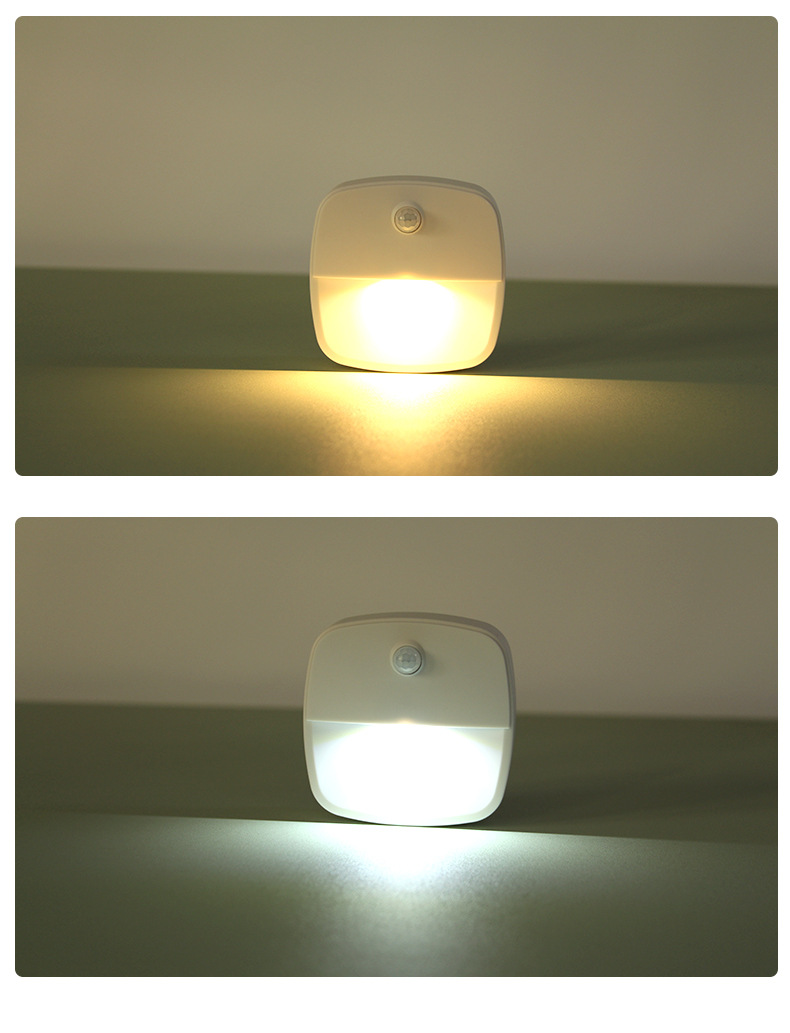 LDHLM Motion Sensor Light LED Night Lights AAA Battery Powered Bedroom Wall Staircase Closet Aisle Body Induction Lamp
