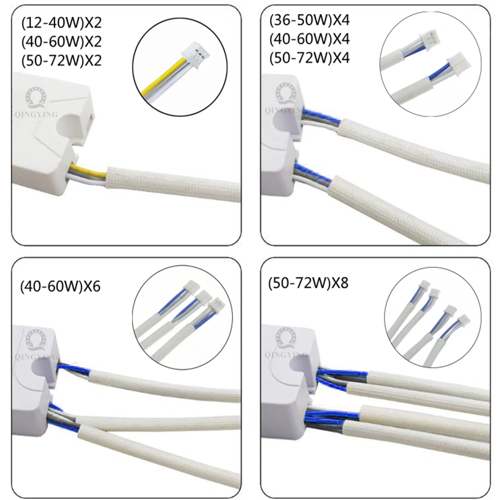 AC220V 2.4G Intelligent LED Driver RF Remote Control 12-40W 36-50W 40-60W 50-72W X2 X4 X6 X8 240mA Dimming Lighting Transformer