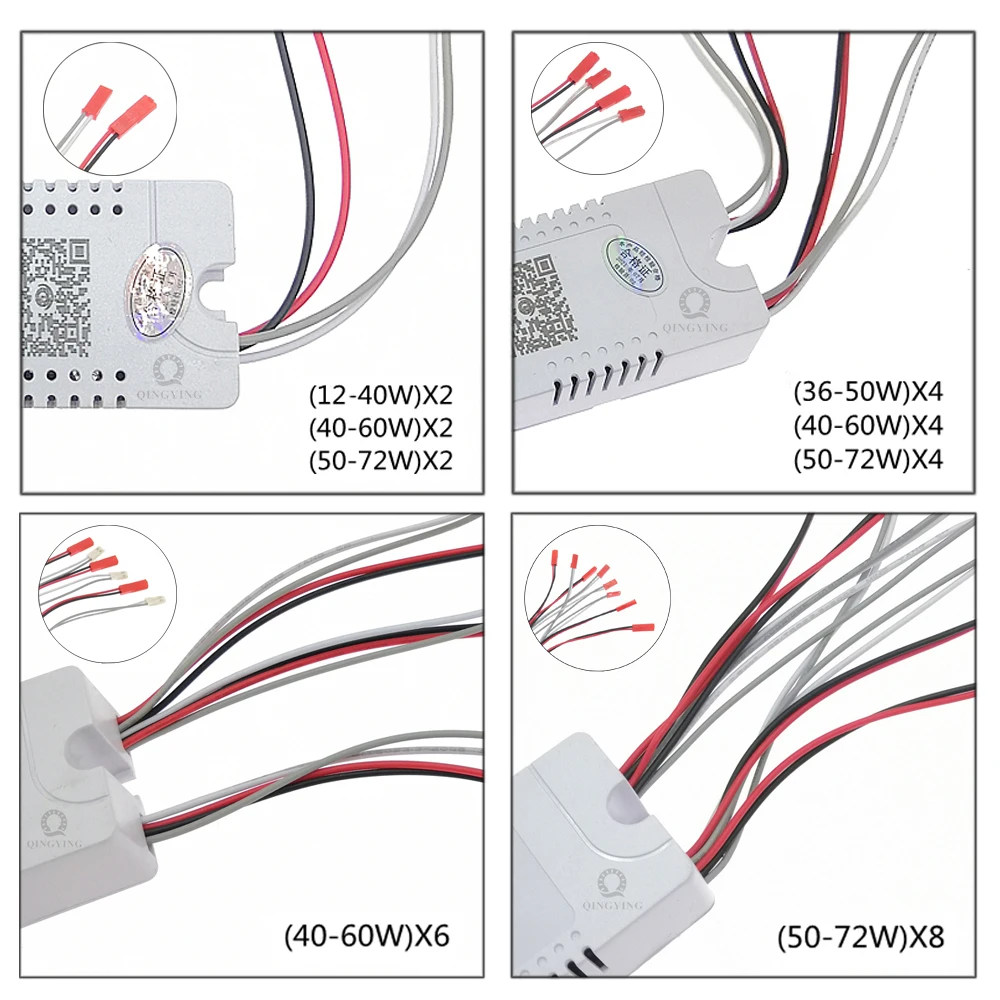 AC220V 2.4G Intelligent LED Driver RF Remote Control 12-40W 36-50W 40-60W 50-72W X2 X4 X6 X8 240mA Dimming Lighting Transformer