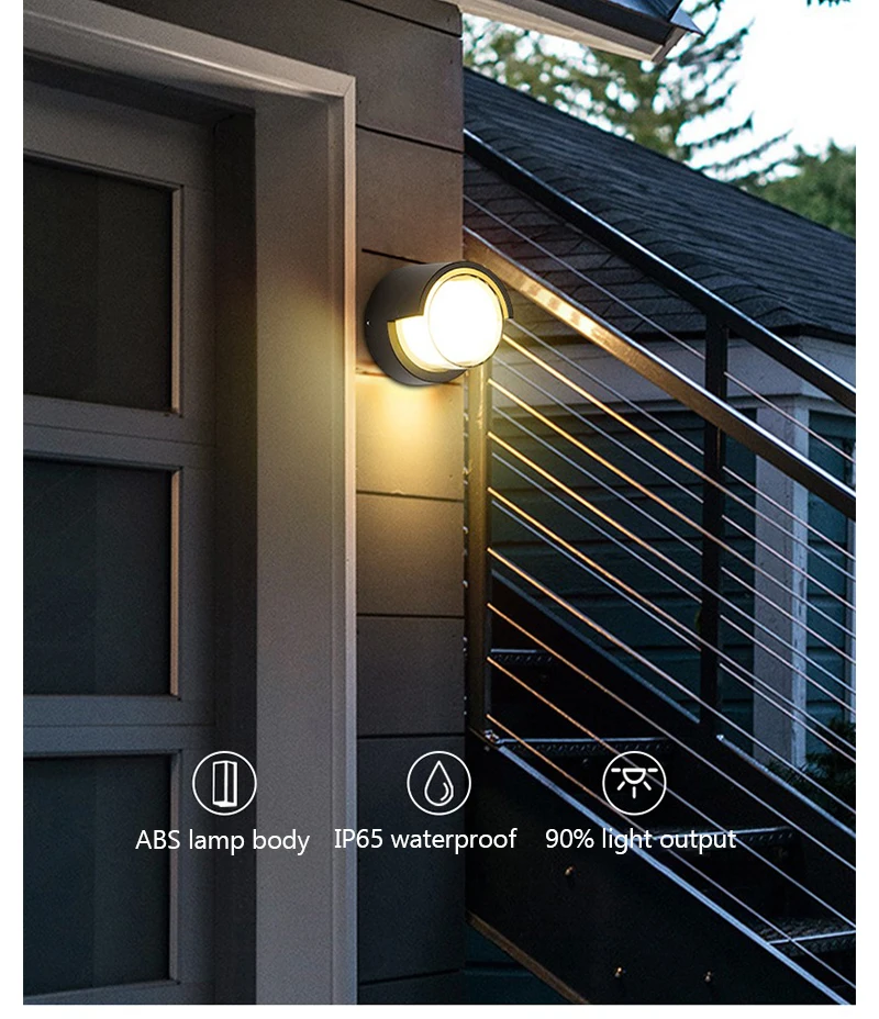 Modern LED Wall Lamp Outdoor IP65 Waterproof Wall Lights Porch and Courtyard Lights Indoor Home Balconies Garden Decor Lights