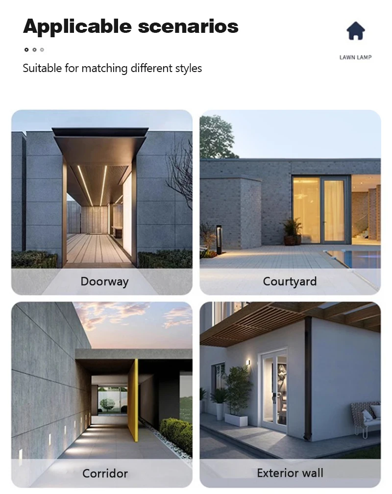Modern LED Wall Lamp Outdoor IP65 Waterproof Wall Lights Porch and Courtyard Lights Indoor Home Balconies Garden Decor Lights