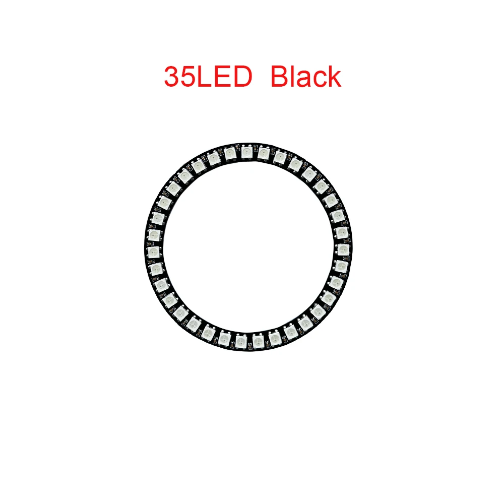 WS2812B Addressable Led Pixel Ring 8/16/24/35/45/60Leds WS2812 5050 RGB Led Diode Ring Color IC Built-in LED
