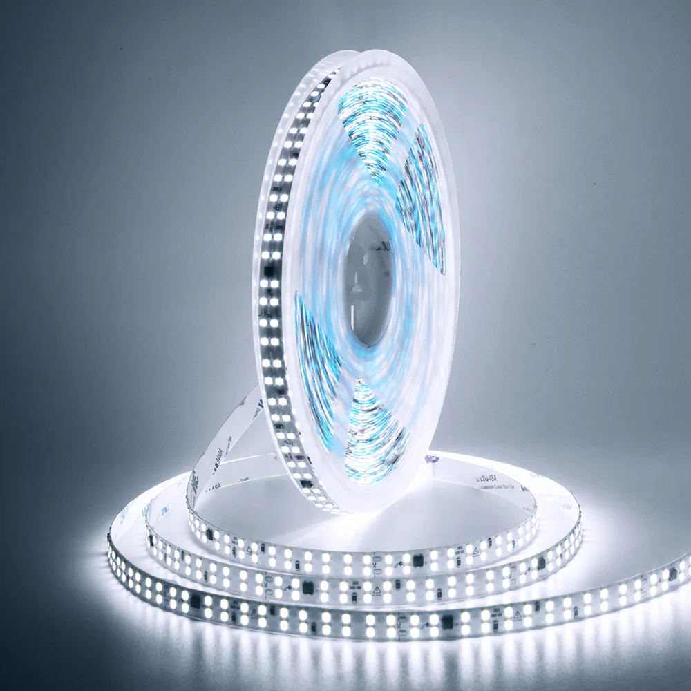 5m 10m 20m 50m Led Strip Light Adhesive Tape AC 220V 230V IP55 2835 120 240 LED Flexible Led Ribbon Stripe Home Lighting 9 Color