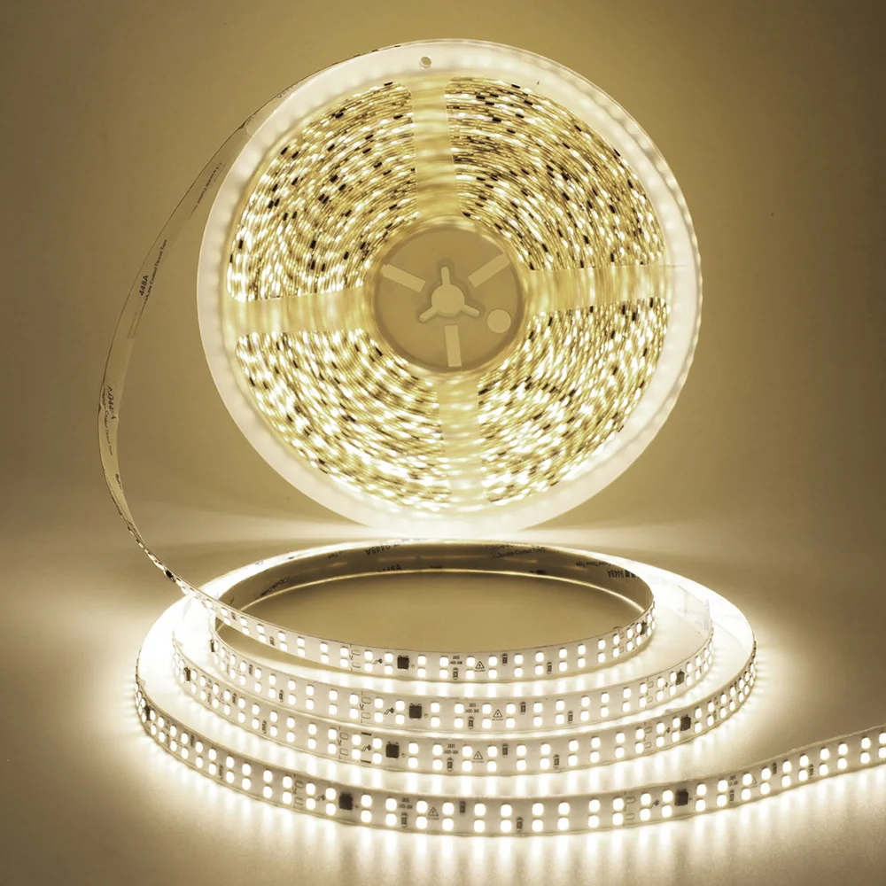 5m 10m 20m 50m Led Strip Light Adhesive Tape AC 220V 230V IP55 2835 120 240 LED Flexible Led Ribbon Stripe Home Lighting 9 Color