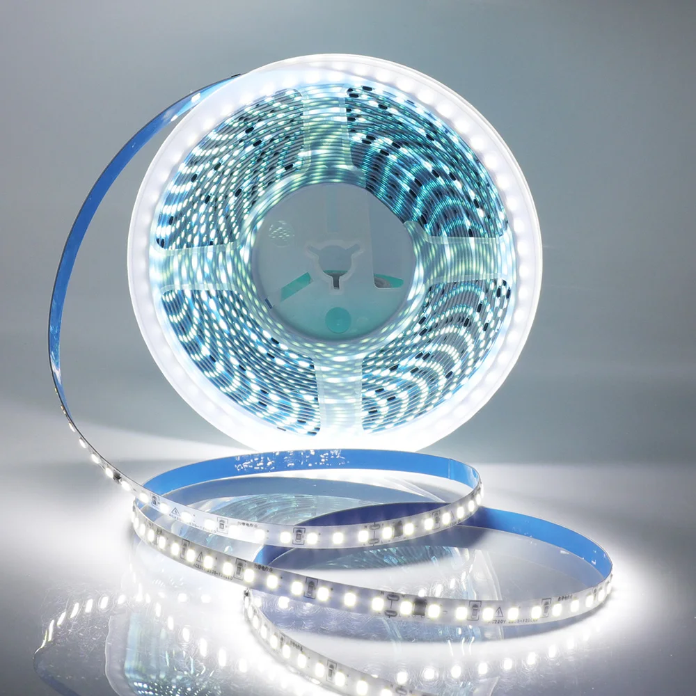 5m 10m 20m 50m Led Strip Light Adhesive Tape AC 220V 230V IP55 2835 120 240 LED Flexible Led Ribbon Stripe Home Lighting 9 Color