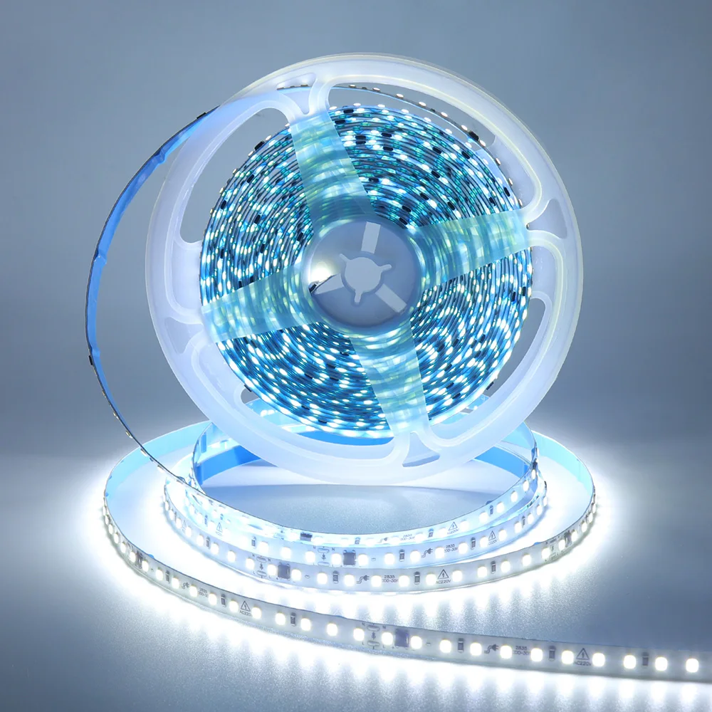 5m 10m 20m 50m Led Strip Light Adhesive Tape AC 220V 230V IP55 2835 120 240 LED Flexible Led Ribbon Stripe Home Lighting 9 Color