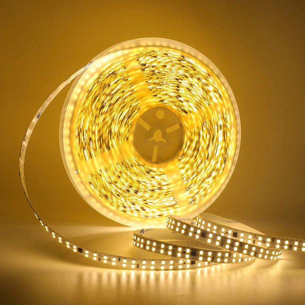 5m 10m 20m 50m Led Strip Light Adhesive Tape AC 220V 230V IP55 2835 120 240 LED Flexible Led Ribbon Stripe Home Lighting 9 Color