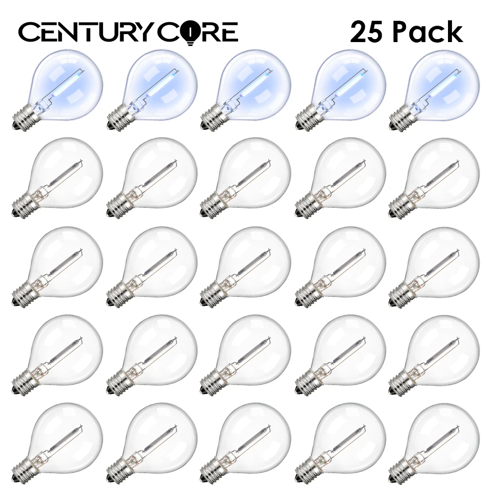 Multicolor G40 Led Bulbs Outdoor E12 110V 220V String Light Replaceable Bulb Waterproof Colorful RGB Filament Decoration Light