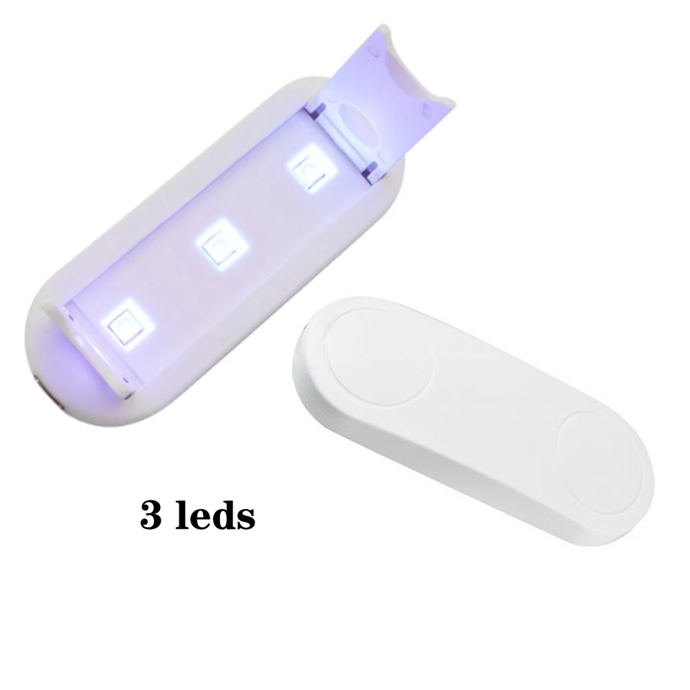 Mini Usb 6W Nail Drying Lamp Machine Portable 3 LED UV Manicure Lamp Nails USB Cable Home Use Nail Lamp Small Desk Drying Nail