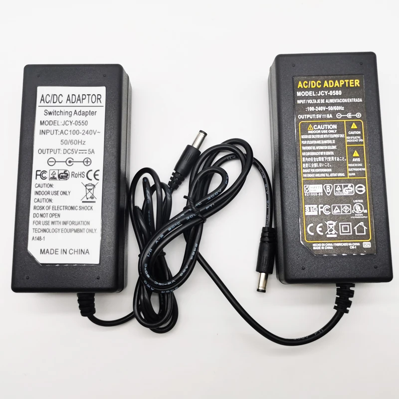 DC 12V 24V Adapter 100V-240V Lighting Transformer 5.5*2.1~2.5mm 1A 2A 3A 5A Power Supply Adapter Converter For LED Strips Light