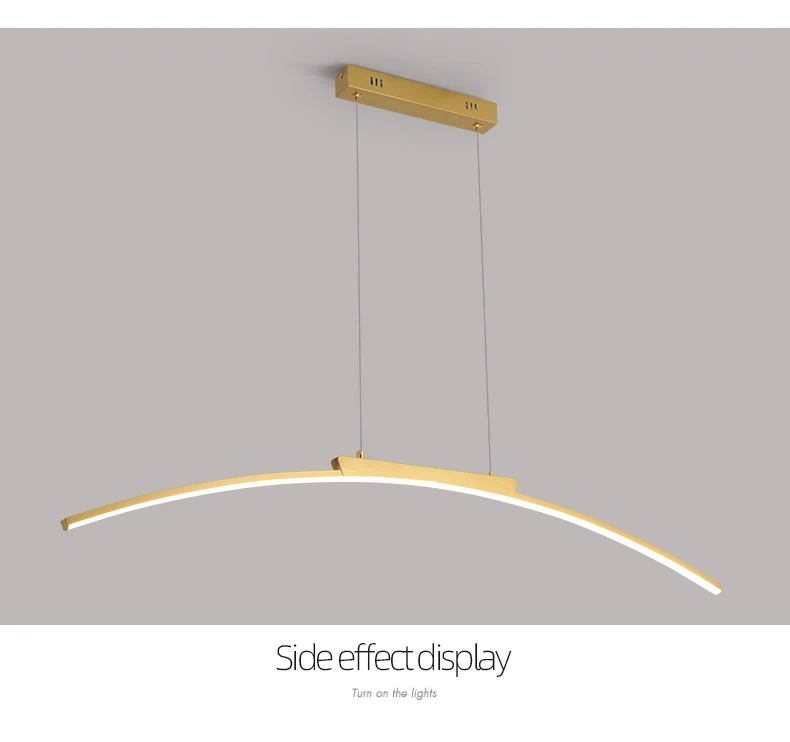 Contemporary Dining Room Pendant Light Sleek LED Arc Hanging Lamp Adjustable Brightness Energy Efficient Ideal for Kitchen Resta