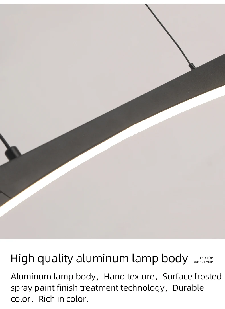 Contemporary Dining Room Pendant Light Sleek LED Arc Hanging Lamp Adjustable Brightness Energy Efficient Ideal for Kitchen Resta