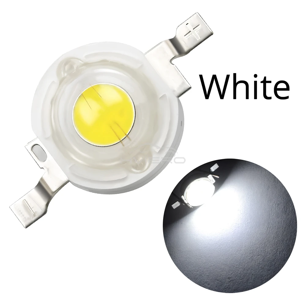 10Pcs 1W High Power LED Chip Lamp Bulb 110-120LM Bead Line Emitter Diode White Red Green Blue Yellow DIY Led Lights Decoration