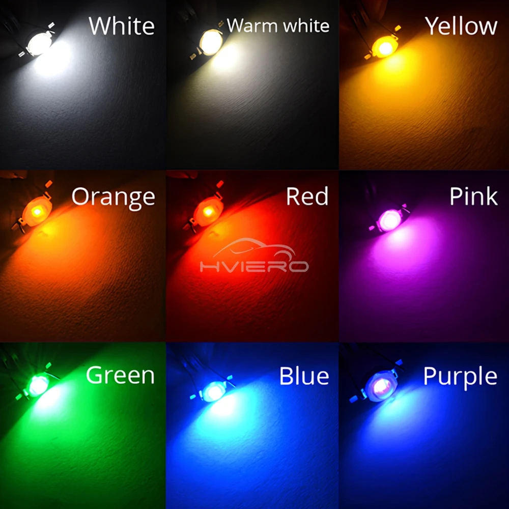 10Pcs 1W High Power LED Chip Lamp Bulb 110-120LM Bead Line Emitter Diode White Red Green Blue Yellow DIY Led Lights Decoration