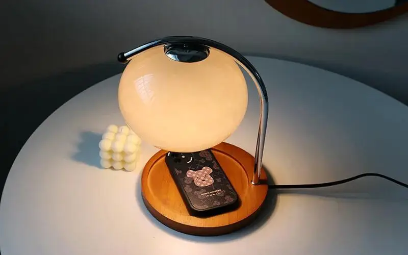 Table Lamp Aromatherapy Candlestick Lamp Bedroom Bedside Atmosphere Retro Glass Desk Lamp Study Office Home Candle Warmers Lamp
