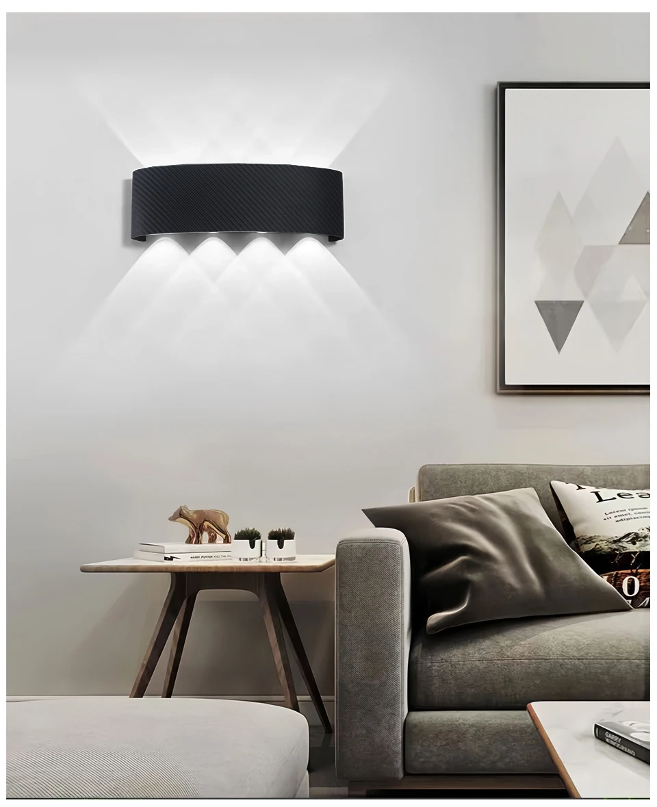 Modern Outdoor Wall Lamp Waterproof LED Wall Lamp AC85-265V 6W 10W Decoration Lamps For Bedroom Aisle Gallery Living Room