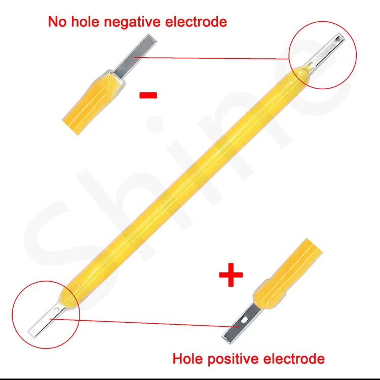 10pcs COB LED Filament Edison Bulb Lamp Parts 18.8mm 29mm 38mm 54mm 68mm DC 3V 12V 57V 80V Incandescent Light Diodes Accessories