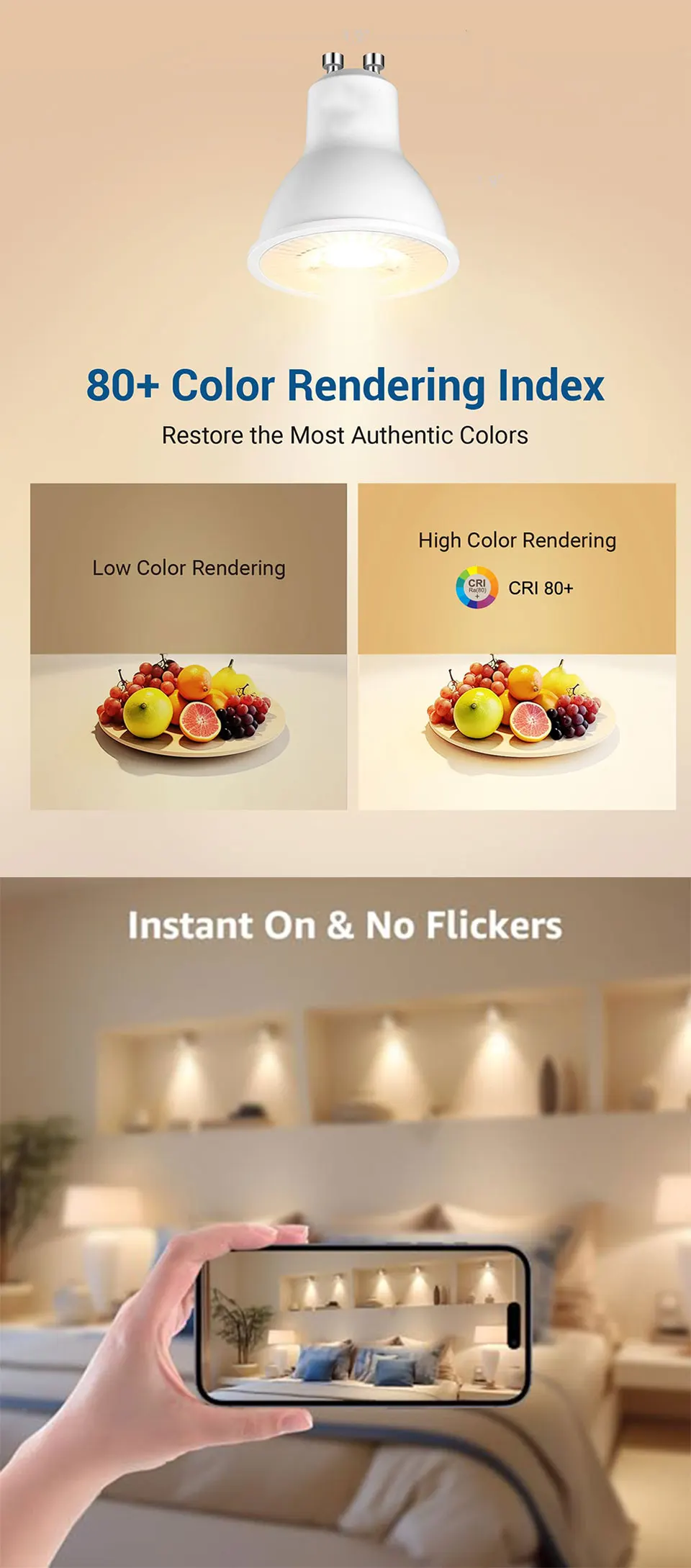 1-10PCS GU10 LED Lamp Spotlight Bulb AC220V LED bulb 3/6/9/12W Indoor Lighting Bulb Easy To Install Suitable For Kitchen Living