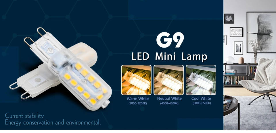 10pcs/lot G9 LED Light Bulb 220V 3W 5W 7W Cold/Warm/Natural White Spotlight for Crystal Chandelier Replace Halogen Lamp Lighting